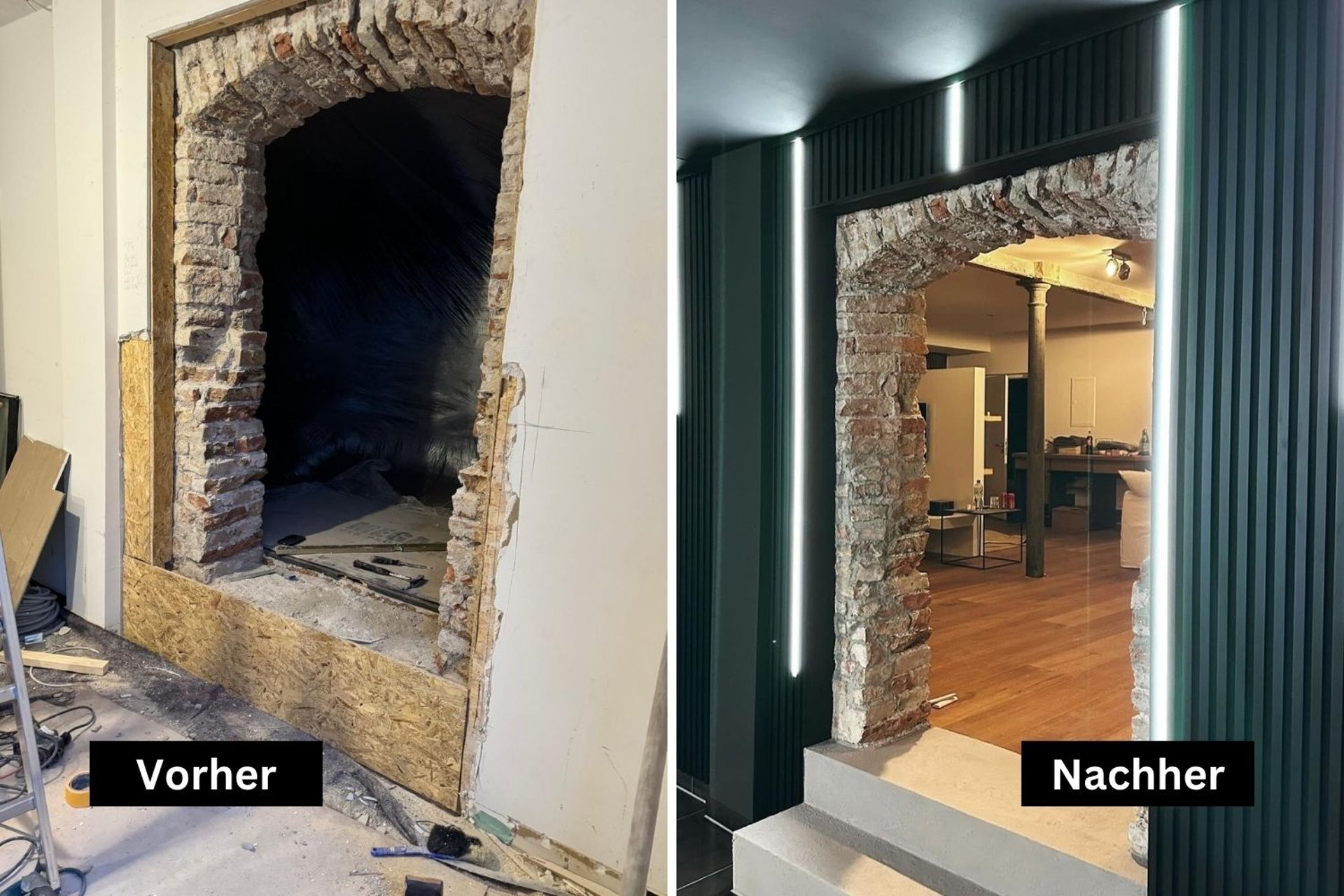 Innenausbau Vorher Nachher