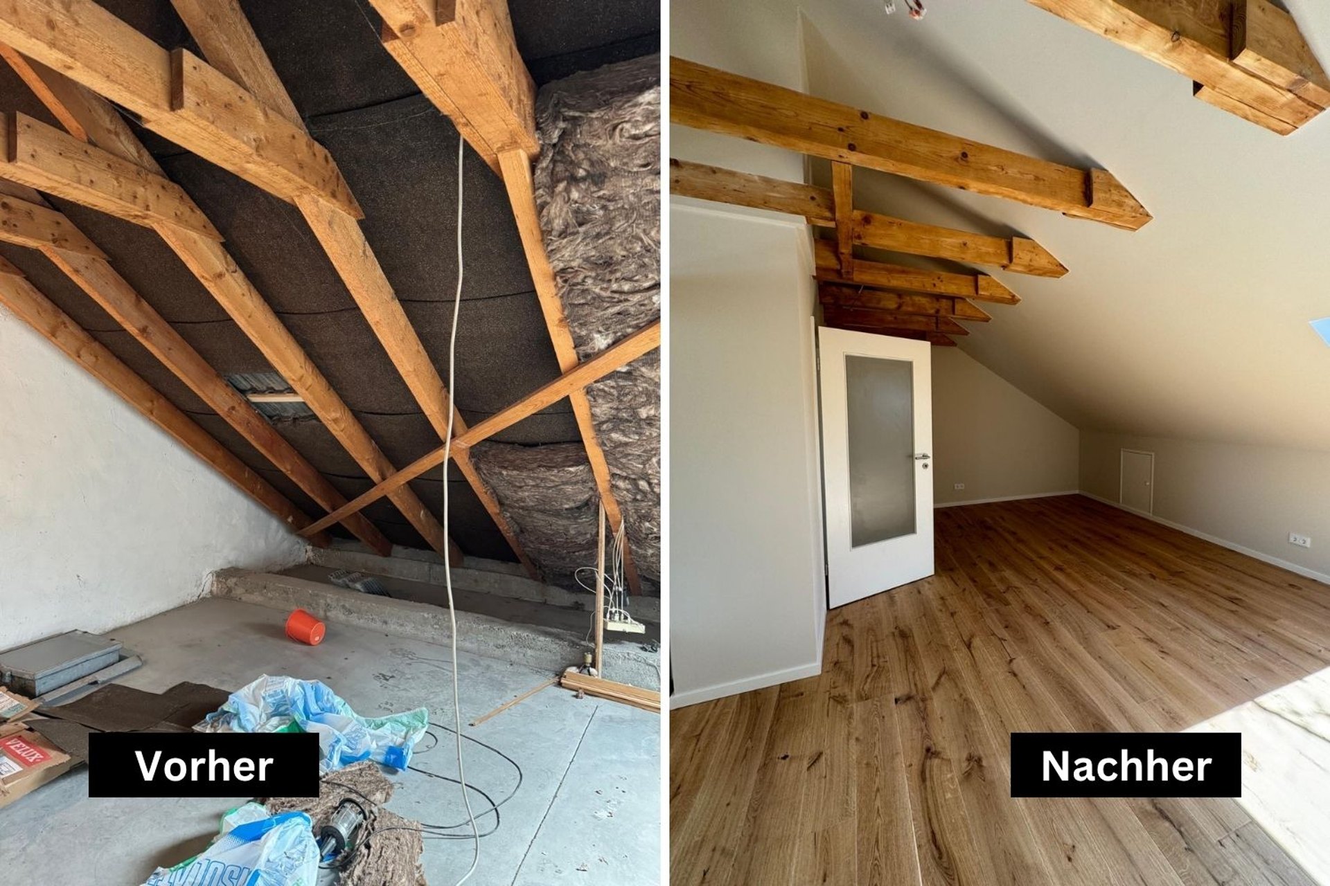 Dachausbau Vorher Nachher